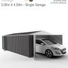 EasySheds 3 x 4.5m Single Garage with access door