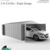 EasySheds 3.75 x 6m Single Garage with access door